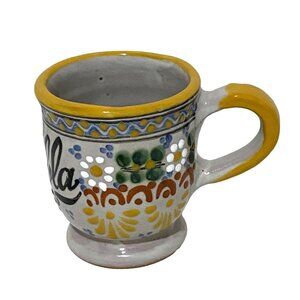 Puebla Mexico Pottery Mug Gray